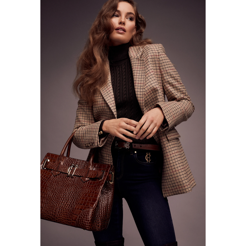 Holland Cooper The Brompton Tote - Tan Croc-4